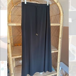 MICHAEL Michael Kors Black Drawstring Maxi Skirt size XS, with gold accents